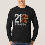 21. Birthday Highland Cow Party Girl Daughter Twe T-Shirt<br><div class="desc">21. Birthday Highland Party Girl Daughter 21 21</div>