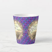 21. Brass-Jubiläum mit Iolite Latte-Tasse Milchtasse (Vorderseite)