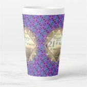 21. Brass-Jubiläum mit Iolite Latte-Tasse Milchtasse (Vorderseite)