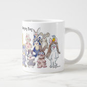 21 Cartoon-Häschen-Kaninchen-Schlafsack BunnyRoo Jumbo-Tasse (Rechts)