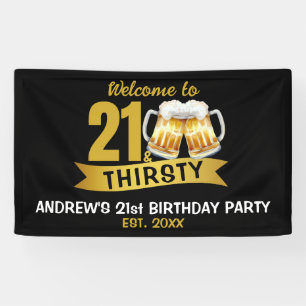 21 & DURSTIG-21. GEBURTSTAG  BANNER