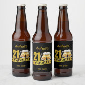 21 & DURSTIG-21. GEBURTSTAG BIERFLASCHENETIKETT (Flaschen)