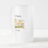 21 & DURSTIG-21. GEBURTSTAG  MATTGLAS BIERGLAS (Vorderseite Links)