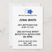 21. Einladung mit Disco Ball und Regenbogenstars (Rückseite)