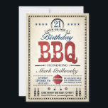 21. Einladungen zur GRILLEN zum Geburtstag<br><div class="desc">21. Geburtstag GRILLEN Einladungen in einem klassischen,  rustikalen Land Vintag Stil. Grill,  Sterne und Bier. Einfach anzupassen!</div>