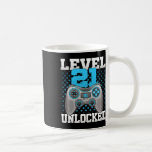 21 Entsperrtes Video Gaming 21. Geburtstag Game Ga Kaffeetasse