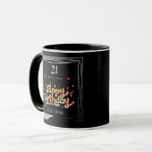 21 & Fabulous Geburtstags-Tasse Benutzerdefinierte Tasse (Vorderseite Links)
