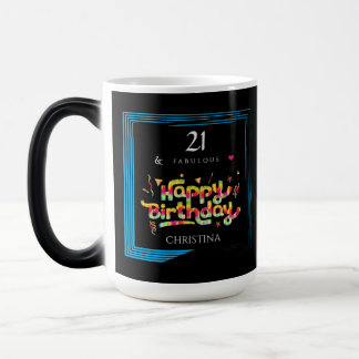 21 & Fabulous Geburtstags-Tasse Hinzufügen von ben Verwandlungstasse