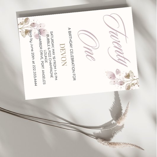 "21 & Fabulous: Geburtstagsbash" Einladung