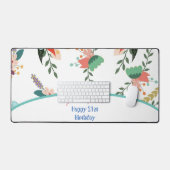 21. farbenfrohe Blumengeschenke Geburtstag Schreibtischunterlage (Tastatur & Maus)