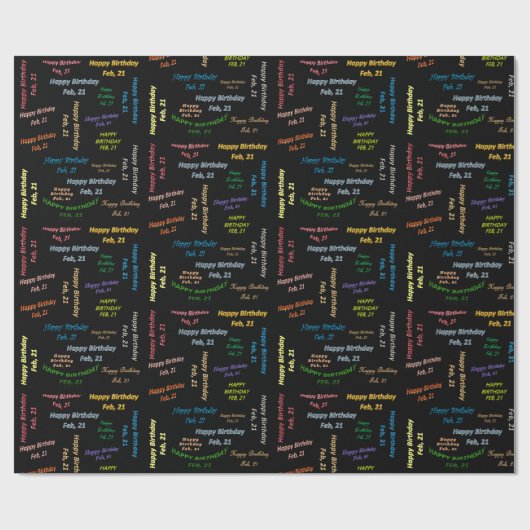 21. Februar Geschenkpapier (Flach)