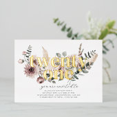 21 Florals - 21. Geburtstag - Gold Folieneinladung (Stehend vorne)