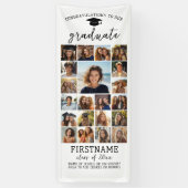 21 Foto Collage Abschluss Moderner Minimal Weiß Banner (Vertikal)