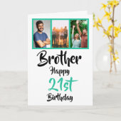 21. Foto-Collage Card zum Geburtstag Karte (Gelbe Blume)