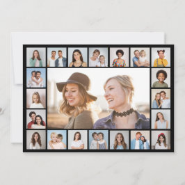 21 Foto Collage Editable Color Grußkarte