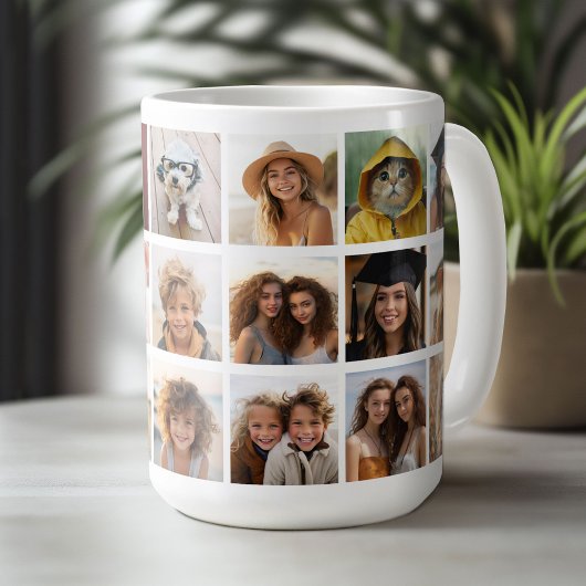 21 Foto Collage Grid - Galerie - weiß Kaffeetasse