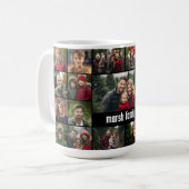 21 Foto Collage Grid mit Textfeld - schwarz Kaffeetasse (Vorderseite Links)