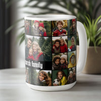 21 Foto Collage Grid mit Textfeld - schwarz