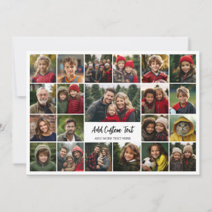 21-Foto-Collage-Raster mit 2 Textfeldern - Feiertagskarte