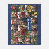 21-Foto-Collage-Raster mit 2 Textfeldern - Fleecedecke (Vorderseite)