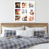 21. Foto Collage White Monogram Leinwanddruck (Insitu (Schlafzimmer))
