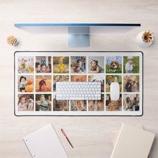 21 Foto Galerie Personalisiert Weißer Schreibtisch Schreibtischunterlage (Büro 1)