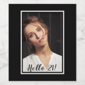 21. Foto Schwarz-weiß Weinetikett (Einzelnes Label)