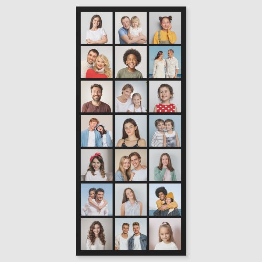 21 Fotocollage bearbeitbare Farbdünne Magnetkarte Magneteinladung (Vorderseite)