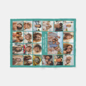 21 Fotocollage - Benutzerdefinierter Text - Modern Fleecedecke (Vorderseite (Horizontal))