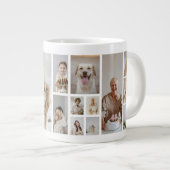 21 FotoCollage Family Personalisiert Jumbo-Tasse (Vorderseite Rechts)