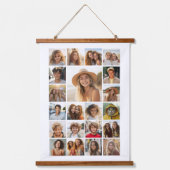 21 FotoCollage - mit einem Bild hervorgehoben Wandteppich Mit Holzrahmen (Vorderseite)