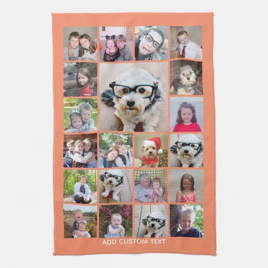 21 Fotomaterial - Gitter mit zusätzlichem Text - K Geschirrtuch (Vertikal)