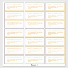 21 Gästedatenvorlage je 1,75 x 4,25" Gold Aufkleber