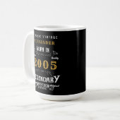 21. Geburtstag 2005 Legendär Retro Kaffeetasse (Vorderseite Links)