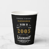 21. Geburtstag 2005 Legendär Retro Pappbecher (Vorderseite)