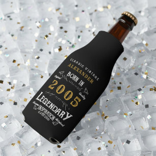 21. Geburtstag 2005 Name Legende Chic Schwarz Gold Flaschenkühler