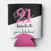 21. Geburtstag 21 fabelhaftes Rosa Dosenkühler (Vorderseite)