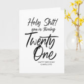 21. Geburtstag 21. Geburtstag Karte (Gelbe Blume)