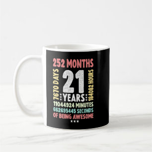 21. Geburtstag 21 Jahre alt Vintage Retro 21 Jahre Kaffeetasse