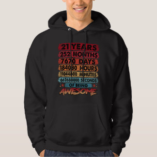 21. Geburtstag 21 Jahre alt Vintage Retro 252 Mona Hoodie