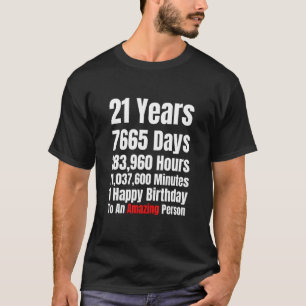21. Geburtstag 21 Jahre phantastische Person T-Shirt