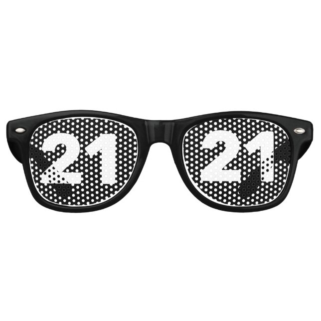 21. GEBURTSTAG, 21. NOVELTY SUNGLASSES SHADES PARTYBRILLE (Vorderseite)