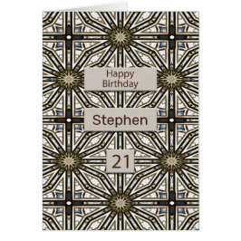 21. Geburtstag Abstrakt Mandala Design