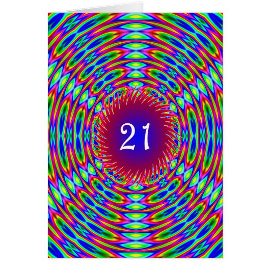 21. Geburtstag Abstrakte Trippy-Wirbel (Vorne)