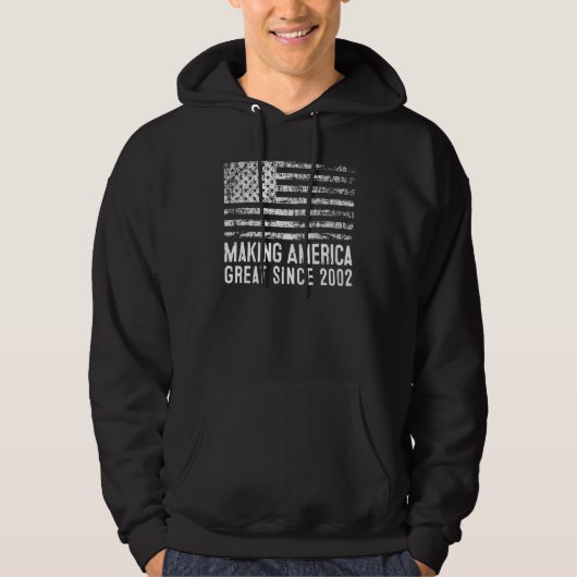 21. Geburtstag - Amerika wird seit 2002 großartig Hoodie (Vorderseite)