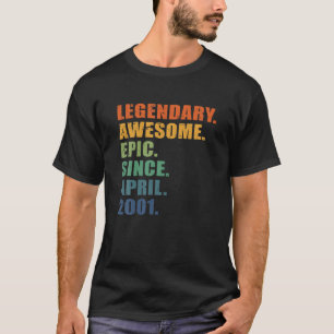 21. Geburtstag, April 2001, Männer Frauen, 21. Jah T-Shirt