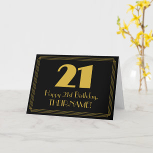 21. Geburtstag: Art Deco inspiriertes Aussehen "21 Karte