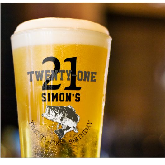 21. Geburtstag Bassfang Thema 21 Glas