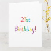 "21. Geburtstag" Big Grußkarte Karte (Gelbe Blume)