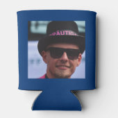 21. Geburtstag Blue Gold Foto Vorlage Dosenkühler (Rückseite)